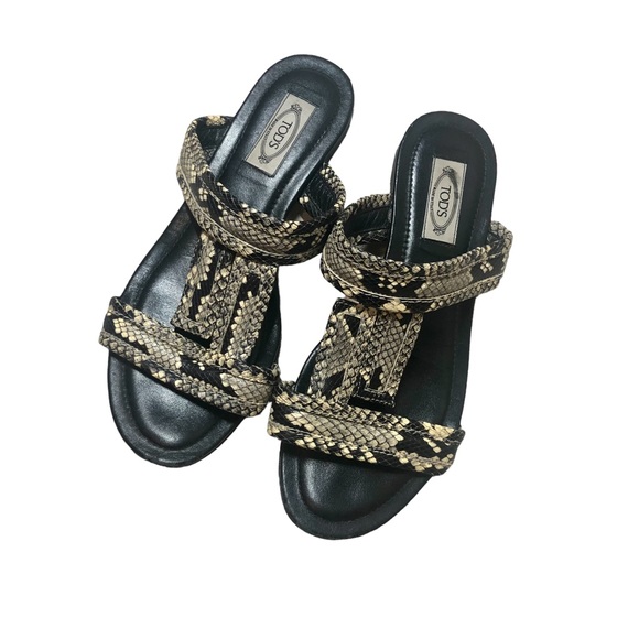 Tod’s Python T Sandals - Picture 1 of 7